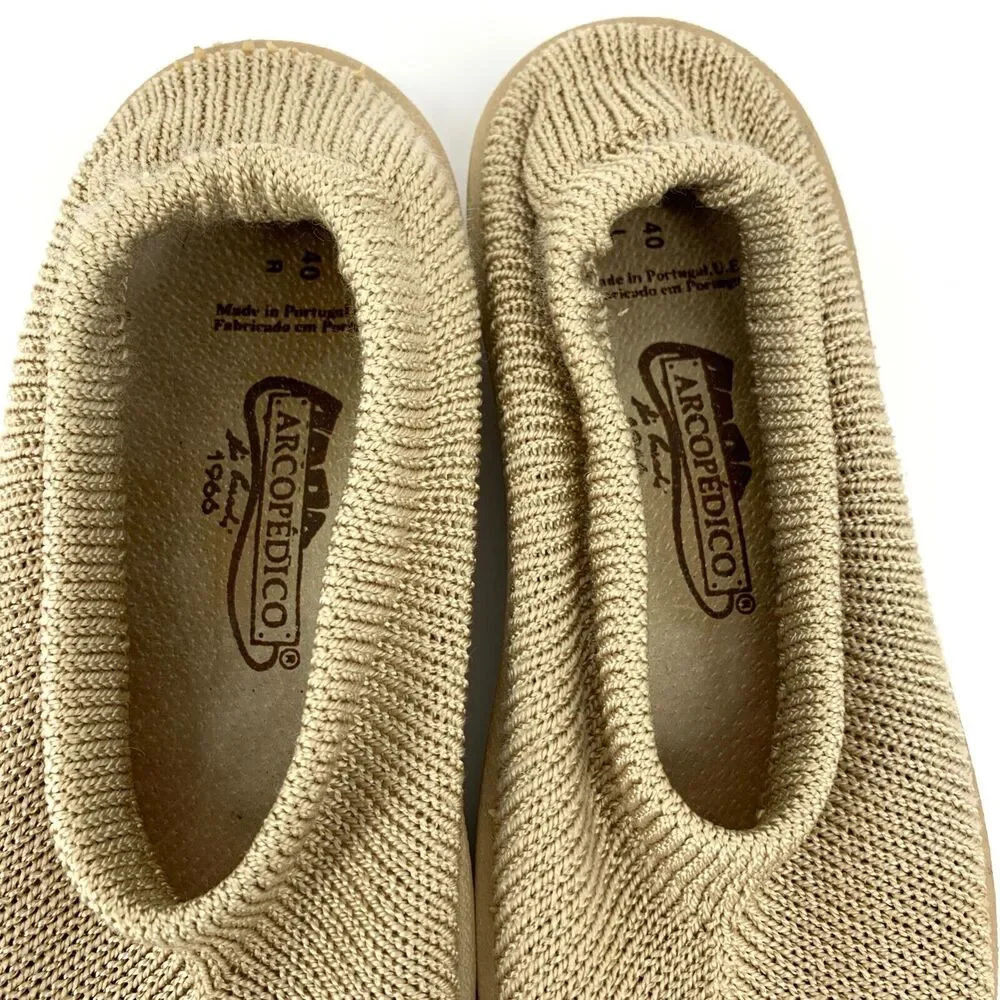 Arcopédico Beautiful Woven Beige Orthopedic Shoes Euro Size 40 U.S. 9.5 NIB